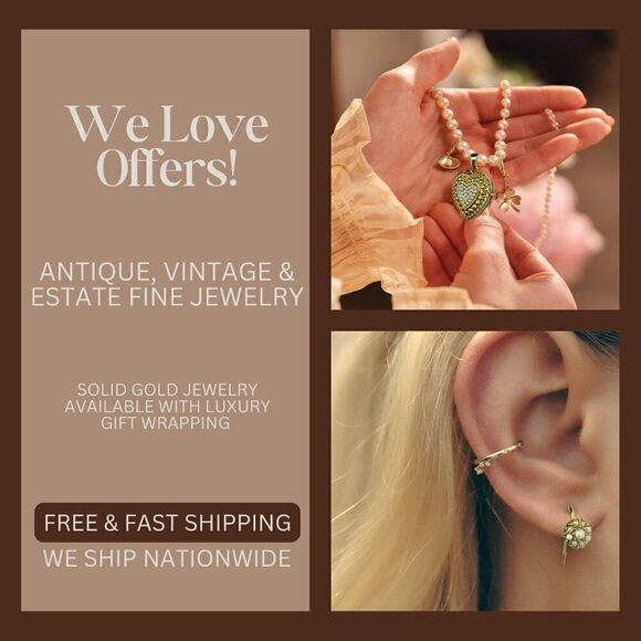 Vintage Estate & Antique Fine Jewelry Sale! Solid Gold 10k 14k 18k Fast Shipping - Picture 2 of 2